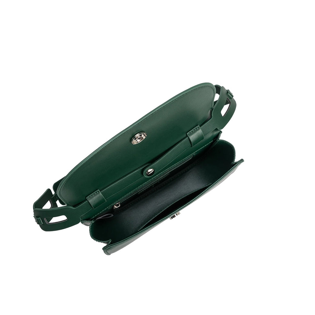 Inez Green Vegan Leather Shoulder Bag | Melie Bianco