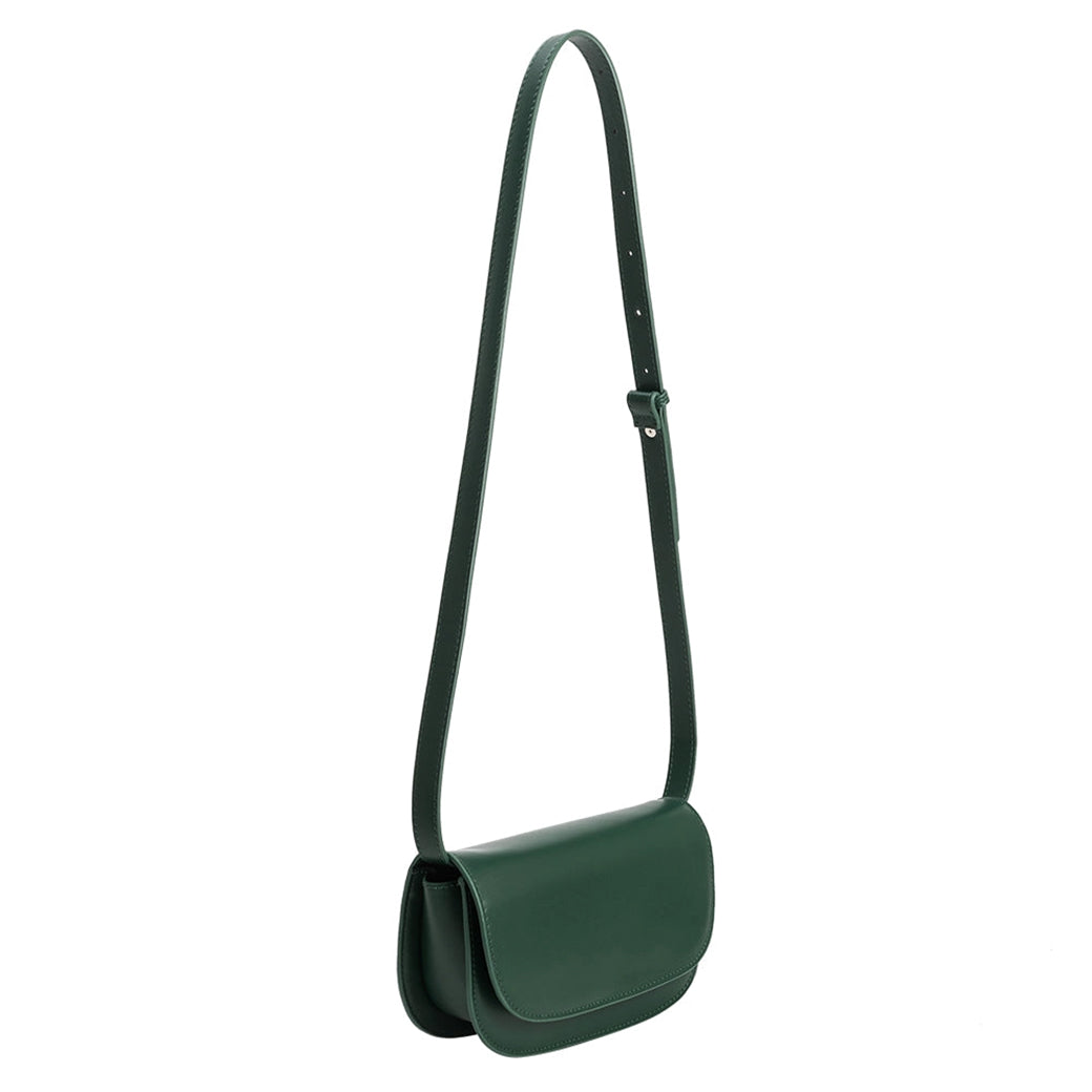 Inez Green Vegan Leather Shoulder Bag | Melie Bianco