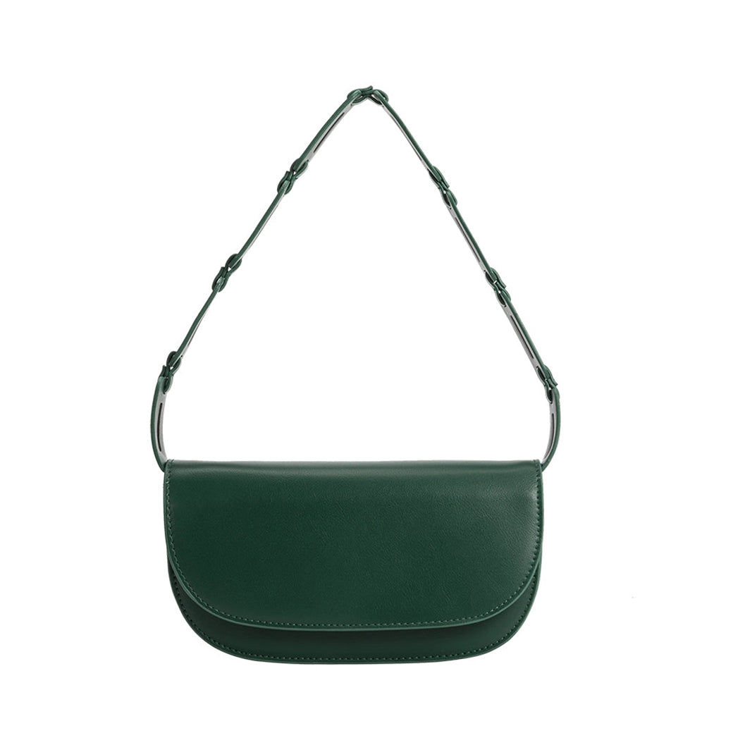 Inez Green Vegan Leather Shoulder Bag | Melie Bianco