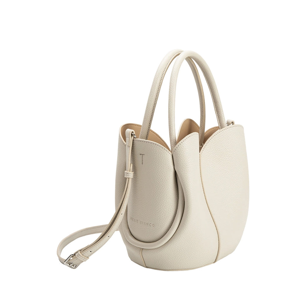 Tulip Bone Vegan Top Handle & Crossbody Bag | Melie Bianco