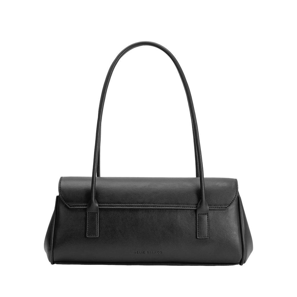 Bowie Black Vegan Shoulder Bag - Recycled Vegan Leather | Melie Bianco