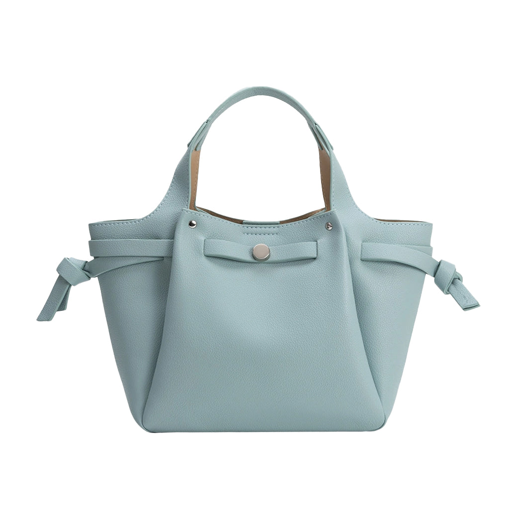 Avril Sky Recycled Vegan Leather Top-Handle Bag | Melie Bianco