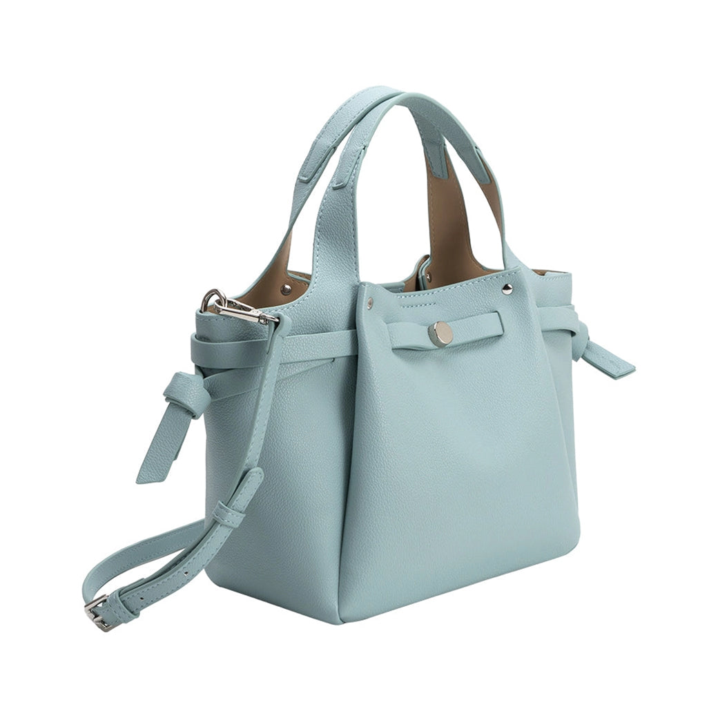 Avril Sky Recycled Vegan Leather Top-Handle Bag | Melie Bianco