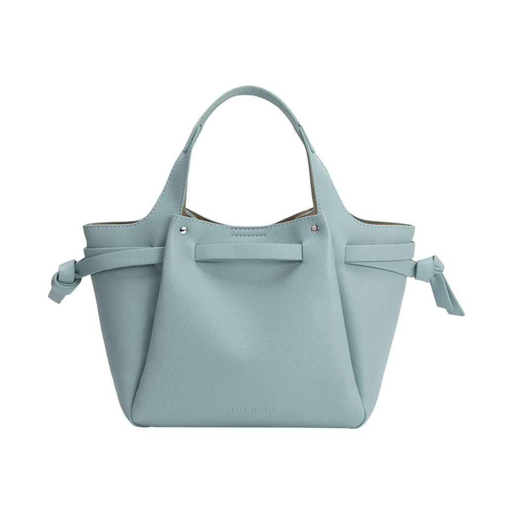 Avril Sky Recycled Vegan Leather Top-Handle Bag | Melie Bianco