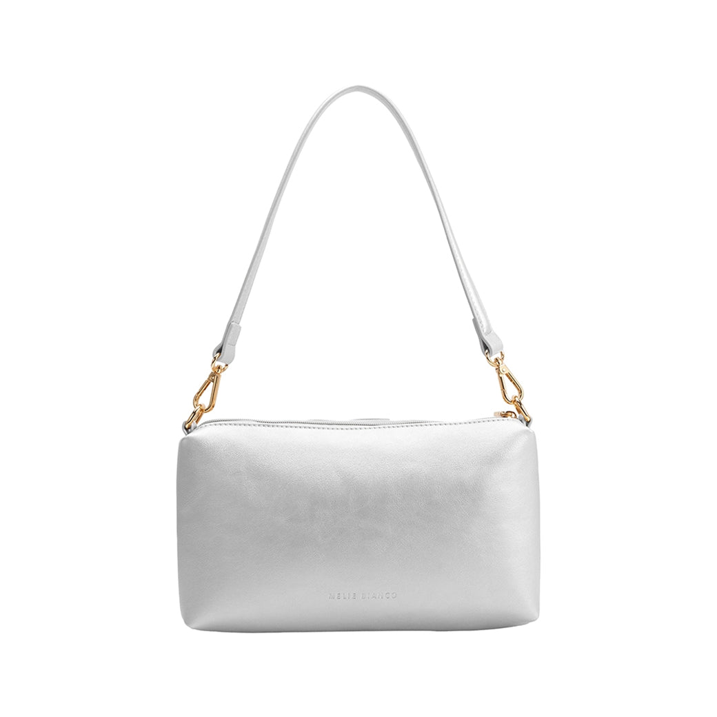 Florence Silver Recycled Vegan Shoulder Bag | Melie Bianco