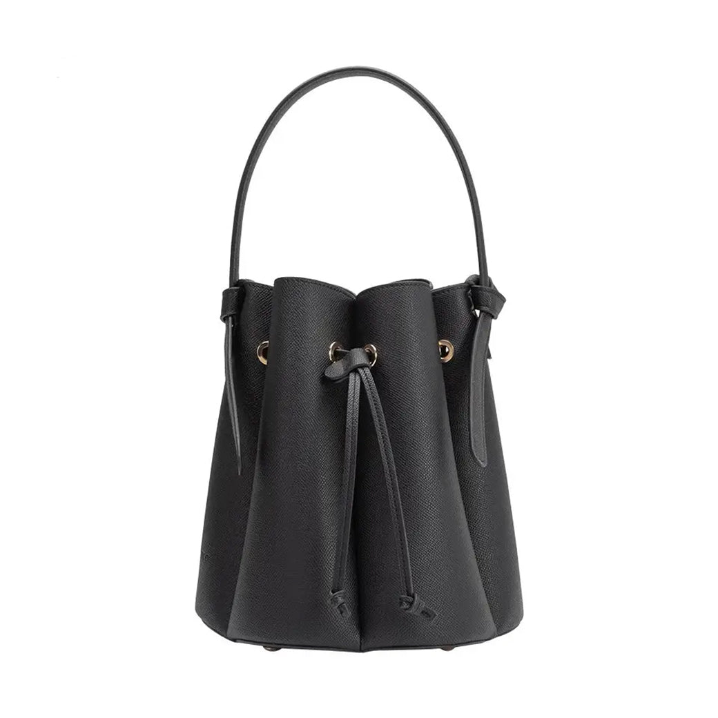 Laguna Black Recycled Vegan Leather Top-Handle Bag | Melie Bianco