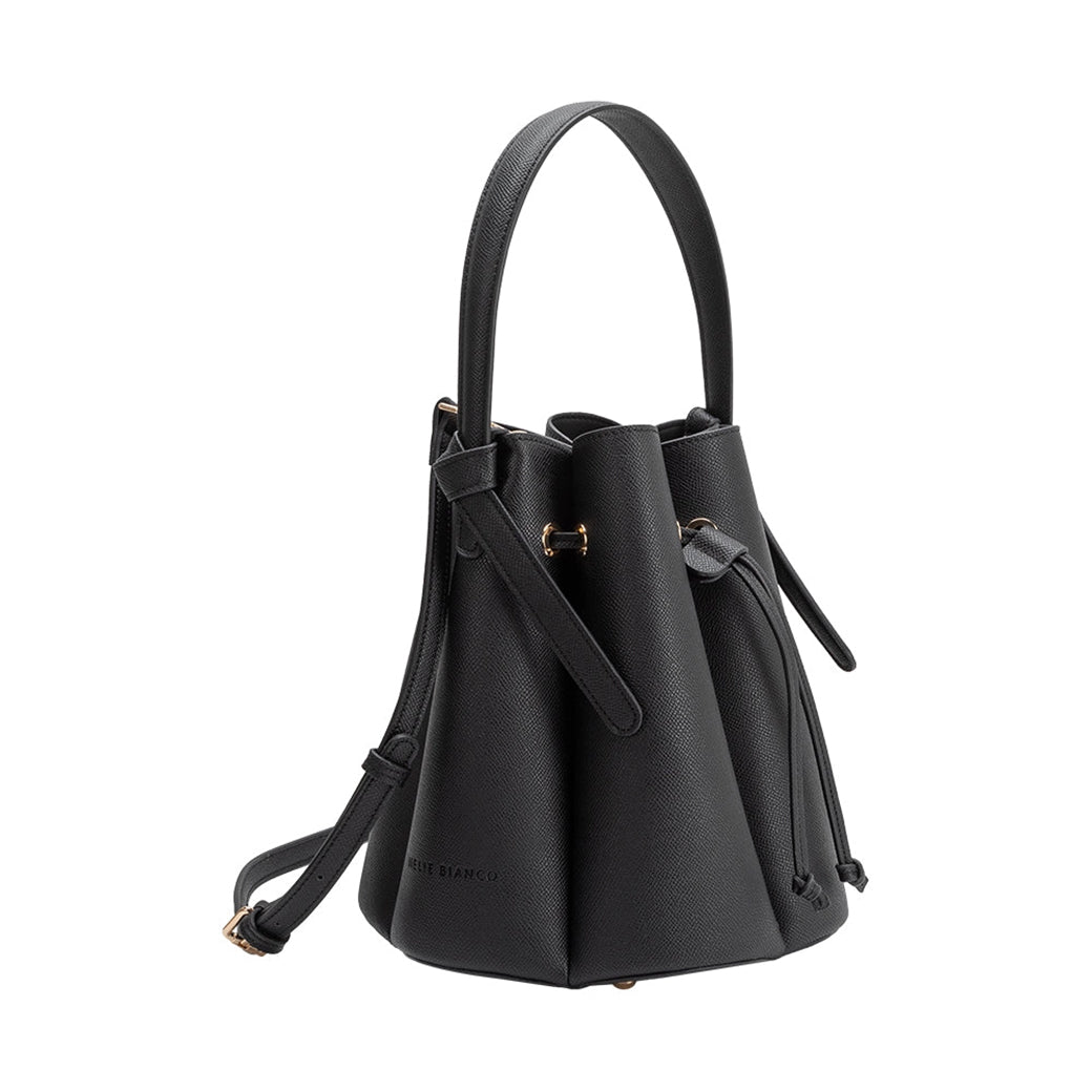 Laguna Black Recycled Vegan Leather Top-Handle Bag | Melie Bianco