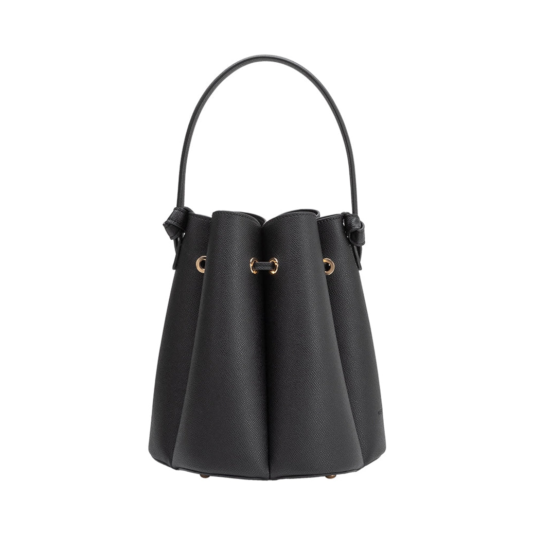 Laguna Black Recycled Vegan Leather Top-Handle Bag | Melie Bianco