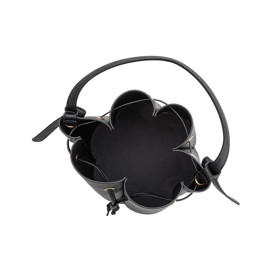 Laguna Black Recycled Vegan Leather Top-Handle Bag | Melie Bianco