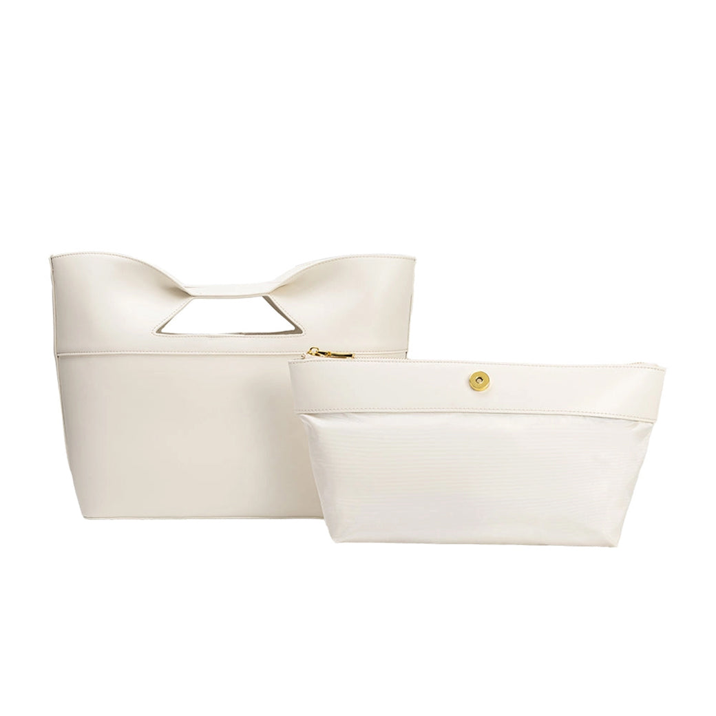 Jillian Ivory Recycled Vegan Tote Bag | Melie Bianco