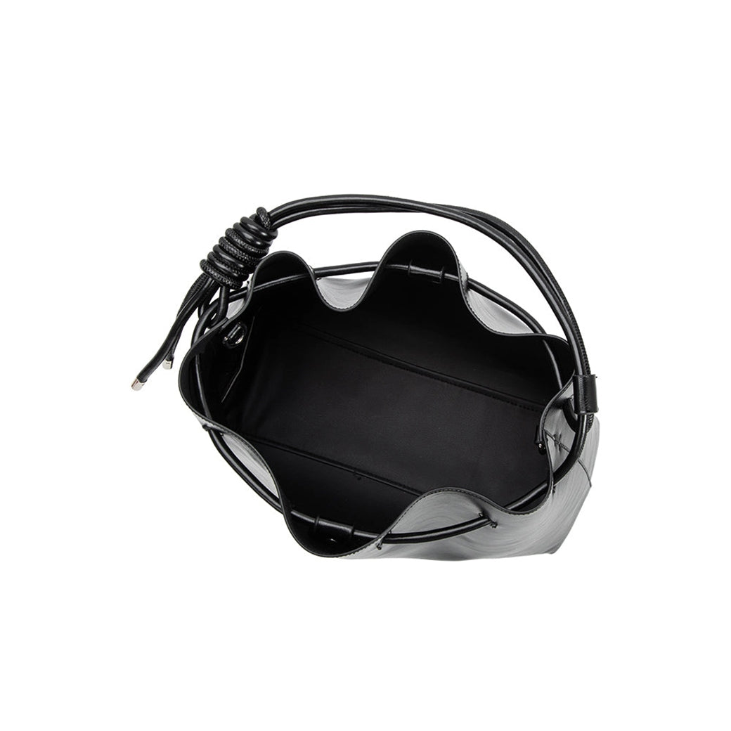 Margot Textured Black Convertible Crossbody & Shoulder Bag | Melie Bianco