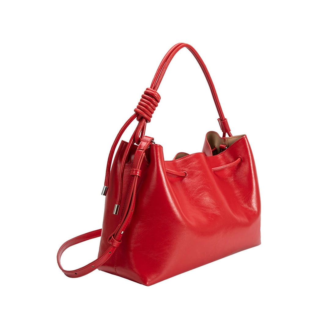 Margot Textured Red Convertible Crossbody & Shoulder Bag | Melie Bianco