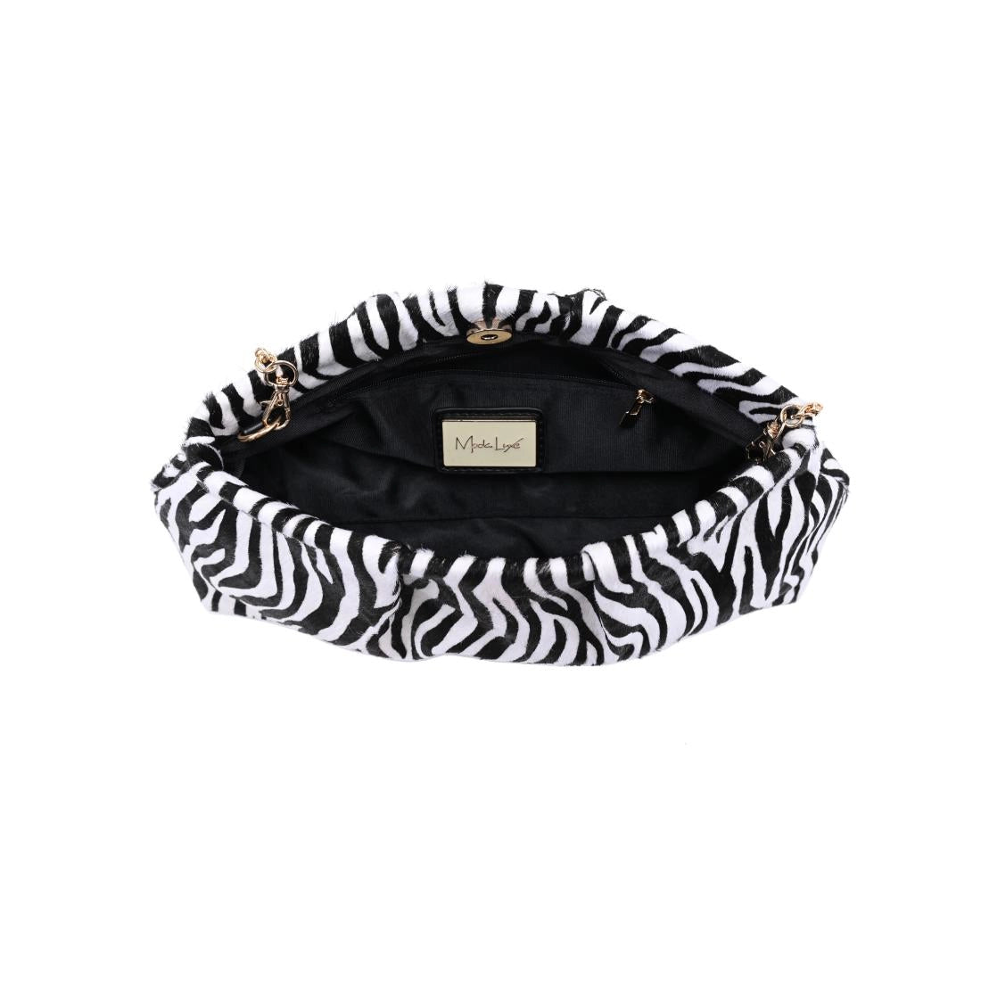 Elva Zebra Black & White Clutch | Moda Luxe