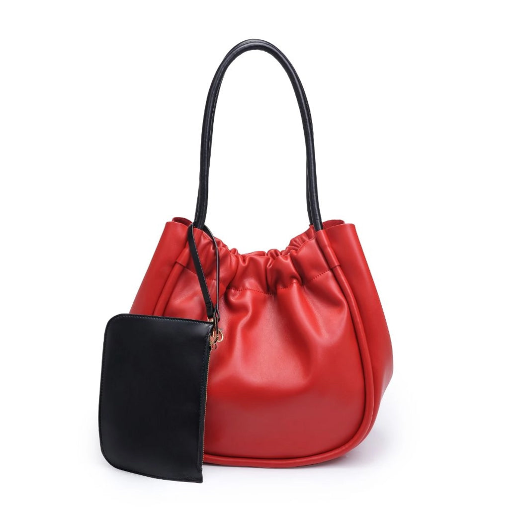 Aaliyah Red Vegan Leather Tote Bag – Versatile Shoulder Bag | Moda Luxe