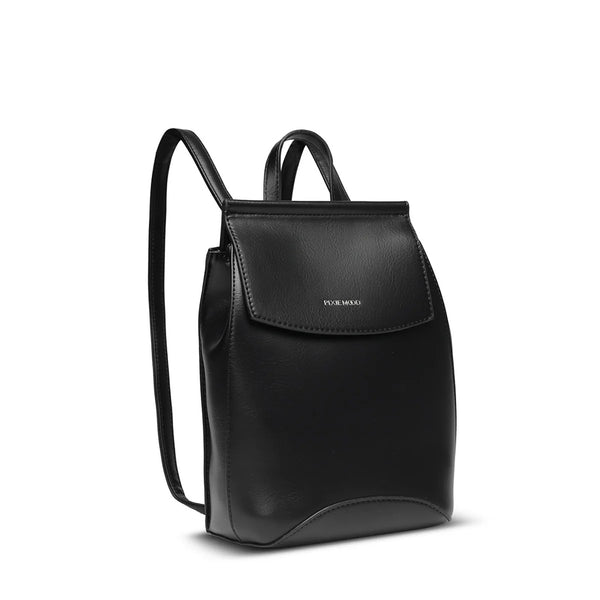 Pixie Mood Black Vegan Leather Convertible Mini Backpack / Crossbody Bag Pixie Mood Inc Kim Convertible Vegan Backpack - Vegan  main image 4