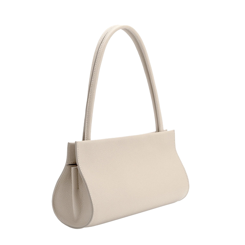 Ryleigh Ivory Vegan Leather Shoulder Bag | Melie Bianco