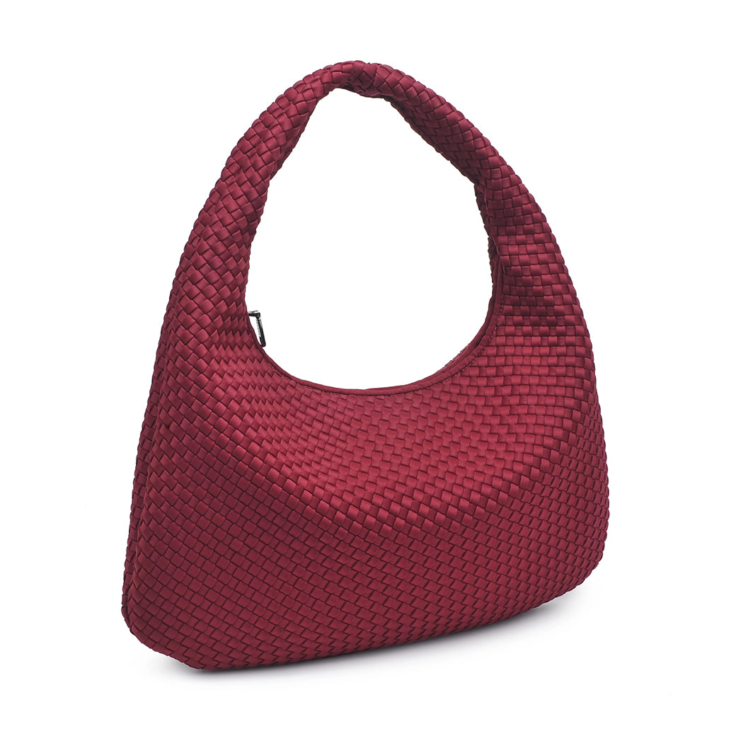 Dare To Dream Large Wine Woven Neoprene Hobo | SOL AND SELENE