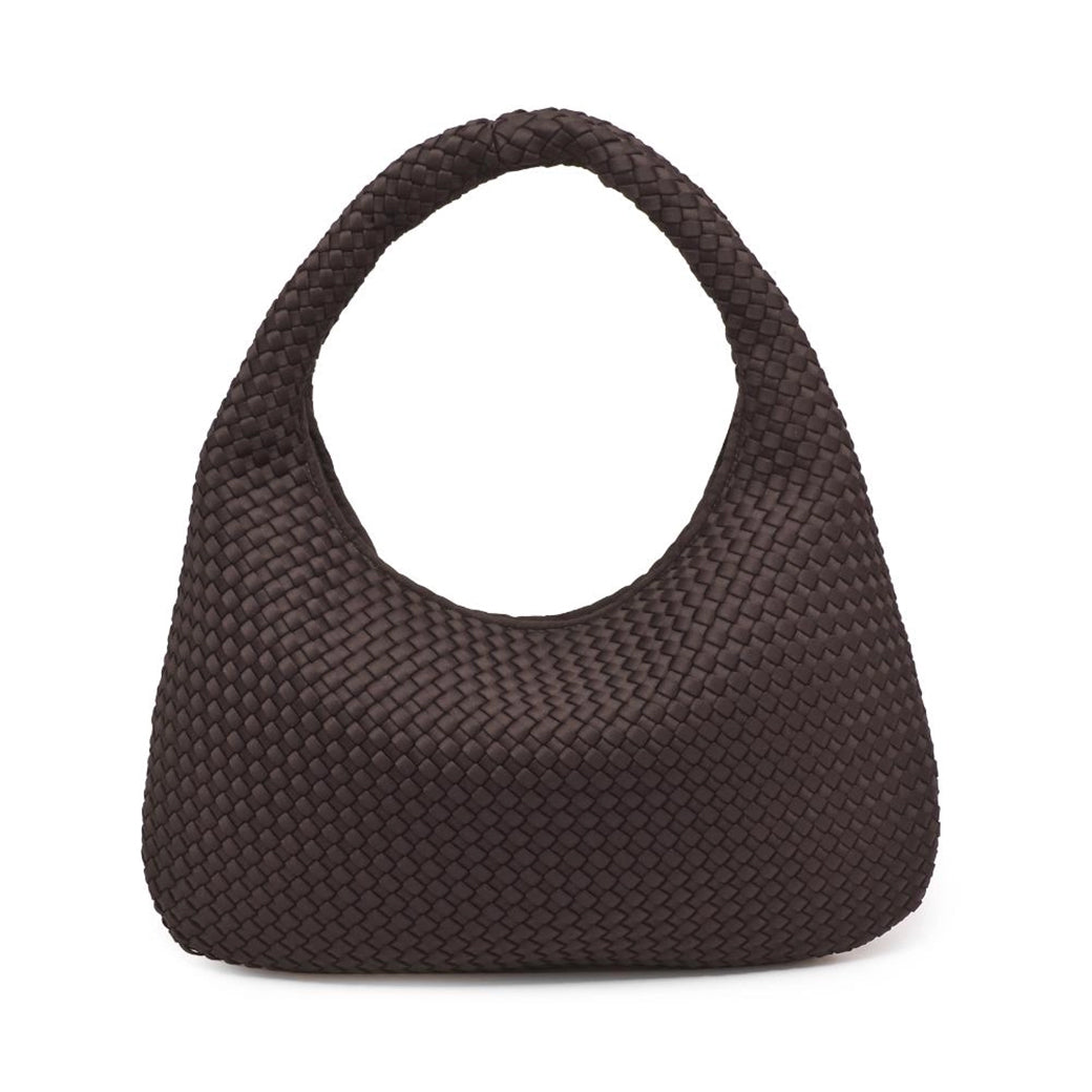 Dare To Dream Large Brown Woven Neoprene Hobo | SOL AND SELENE