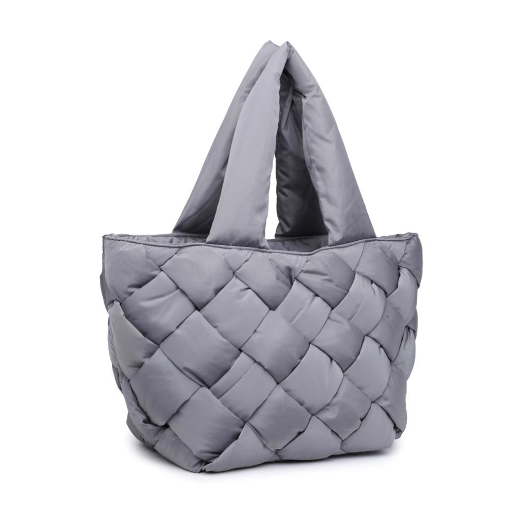 Intuition Silver Carbon East West Woven Nylon Tote |SOL SELENE