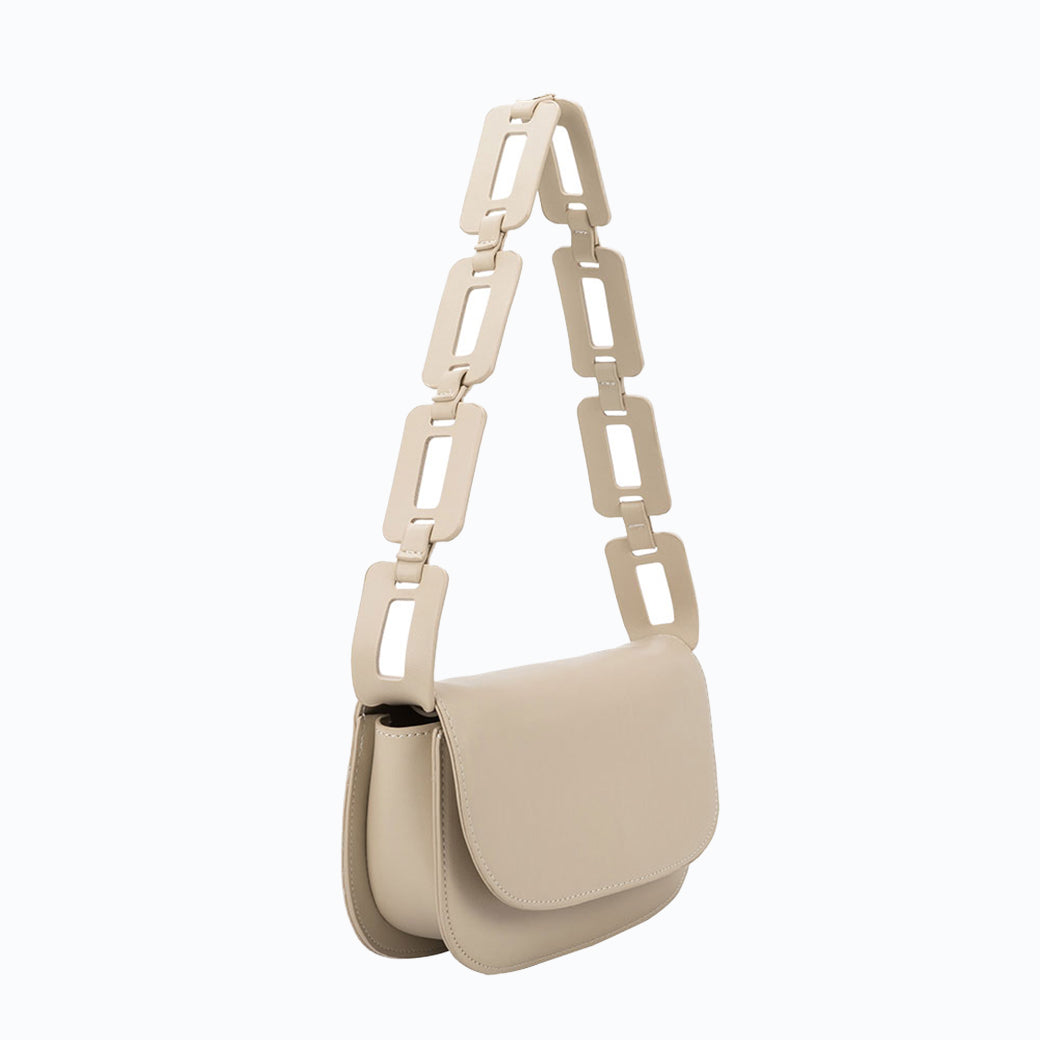 Inez Vegan Bone Shoulder Bag