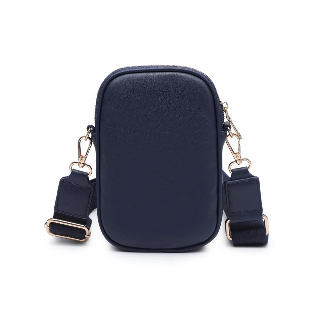 Celeste Navy Woven Multi Compartment Crossbody | Urban Expressions