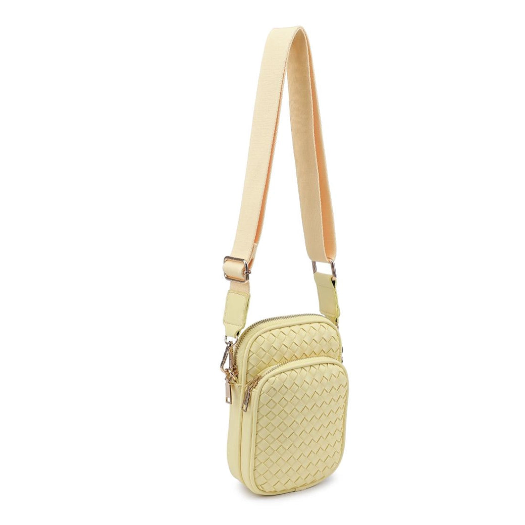 Celeste Butter Woven Multi Compartment Crossbody | Urban Expressions
