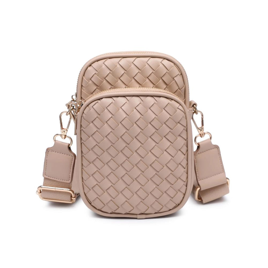 Celeste Natural Woven Multi Compartment Crossbody | Urban Expressions