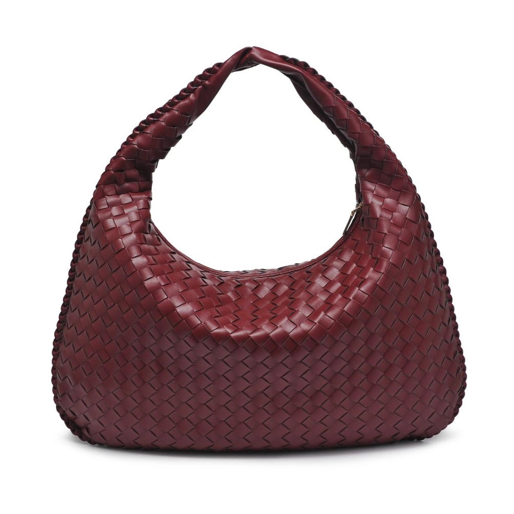 Victoria Luxury Woven Vegan Wine Hobo | Urban Expressions