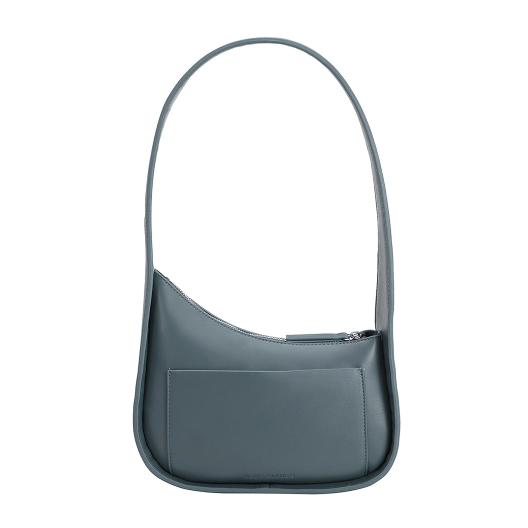 Willow Asymmetric Slate Vegan Shoulder Bag | Melie Bianco