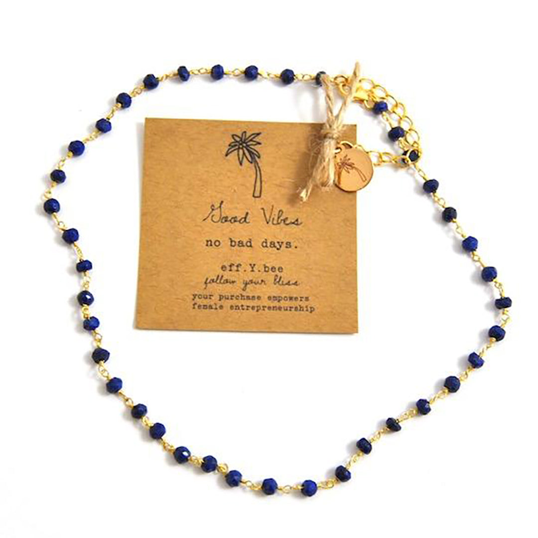 Good Vibes Lapis Choker | FYB Jewelry