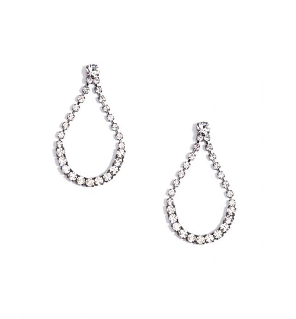 Crystal Teardrop Silhouette Earrings | ZENZII