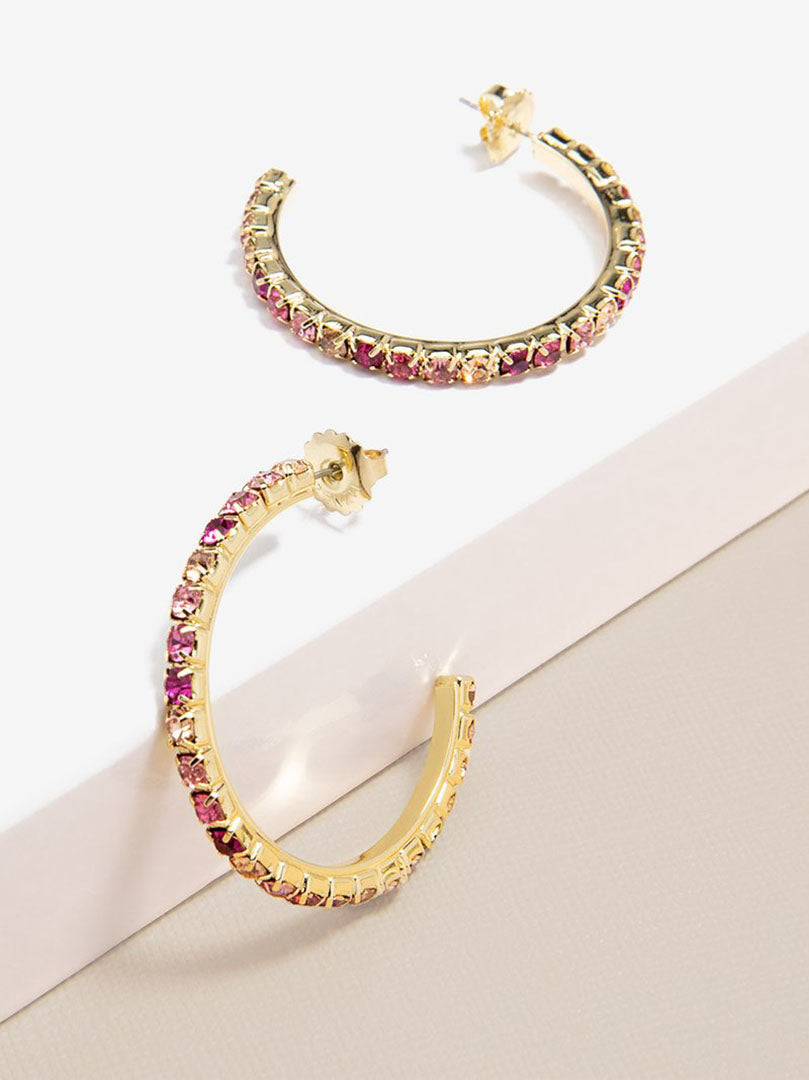Colorful Crystal Hoop Earrings | ZENZII