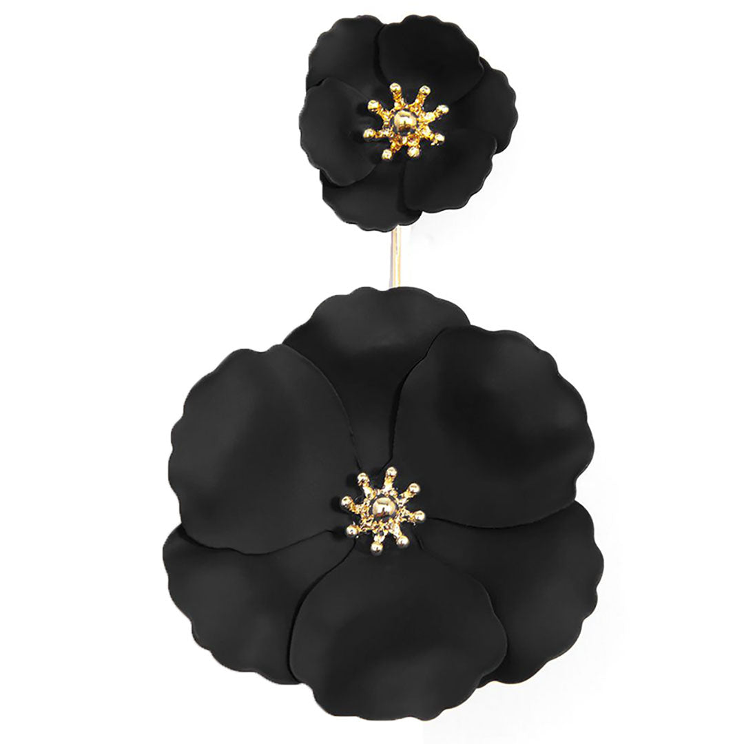 Retro Flower Power Drop Earrings in Two-Piece Jacket Style | ZENZII
