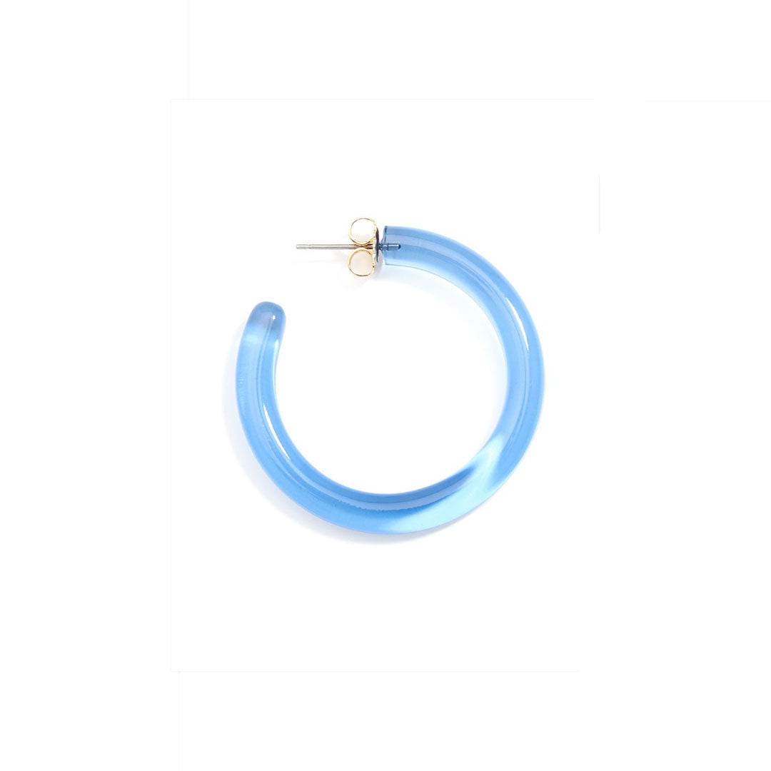 Colbalt Classic Lucite Hoop Earrings | ZENZII