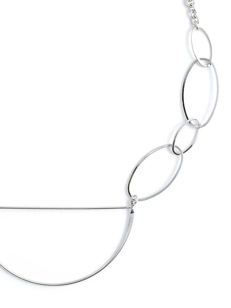 Outlining Silver Happiness Necklace | ZENZII