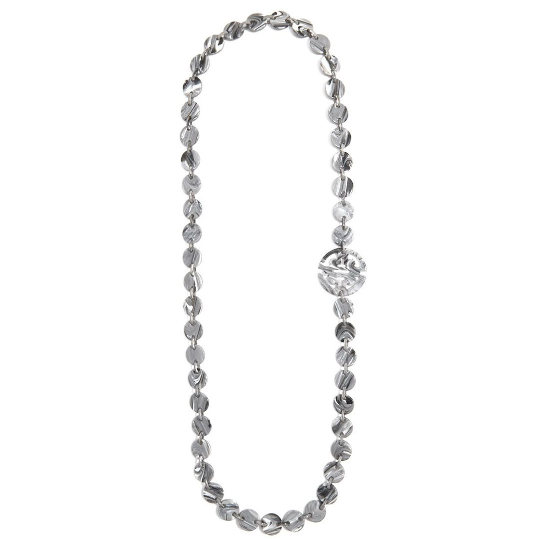 Asymmetrical Circle Long Necklace
