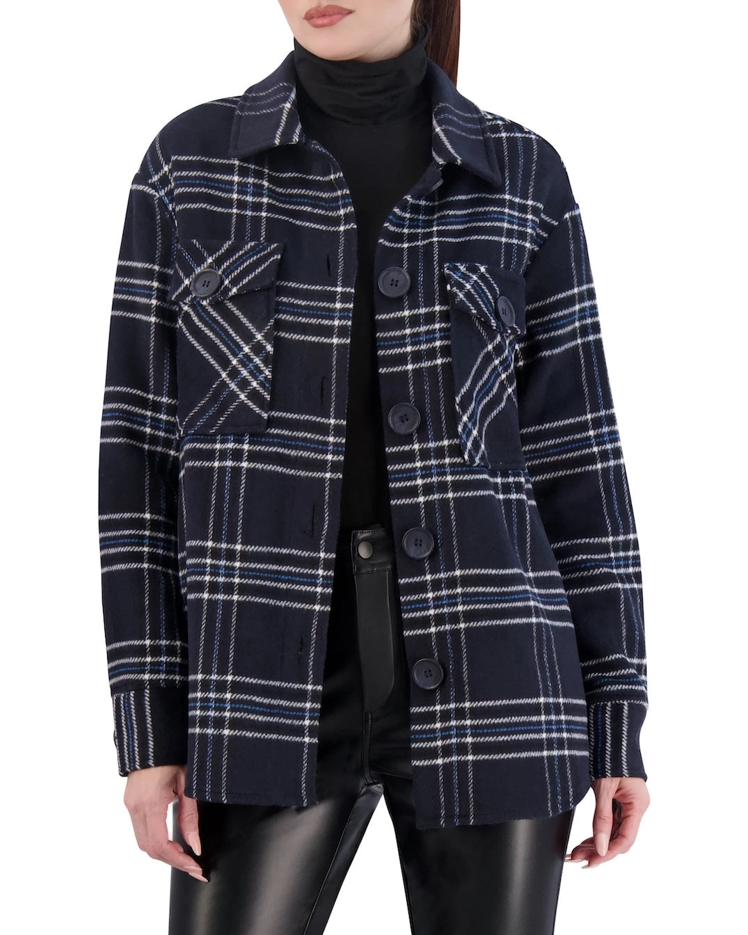 Vegan Cashmere Plaid Shacket – Unlined Shirt Jacket | Ookie & Lala