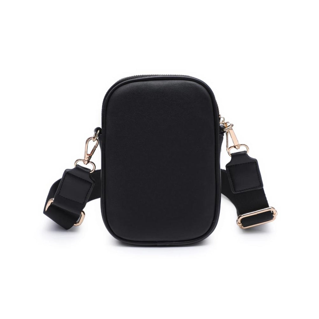 Celeste Black Woven Multi Compartment Crossbody | Urban Expressions
