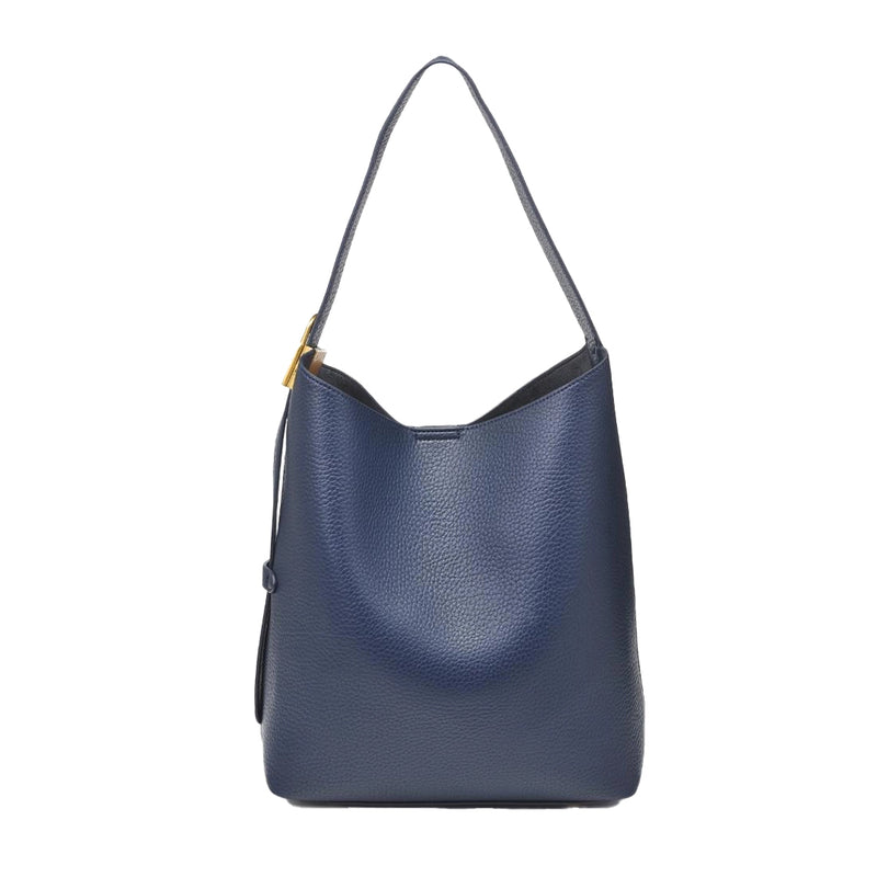 Matty Pebbled Vegan Leather Hobo – Midnight Blue | Urban Expressions
