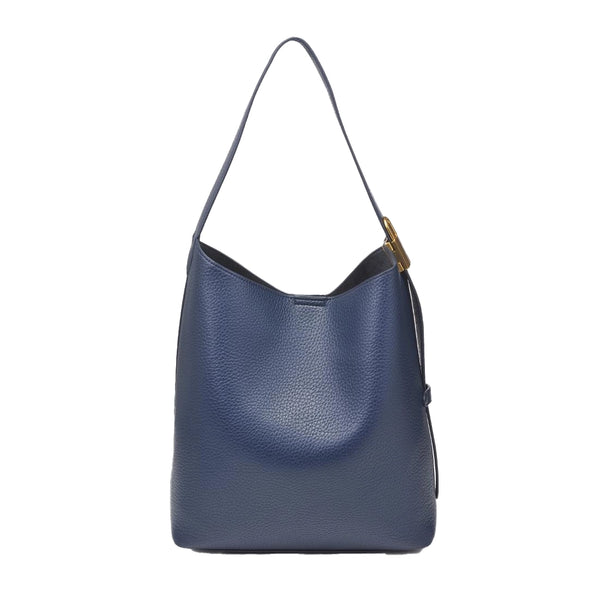Matty Pebbled Vegan Leather Hobo – Midnight Blue | Urban Expressions