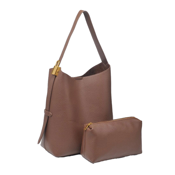 Matty Pebbled Vegan Leather Hobo – Chocolate | Urban Expressions