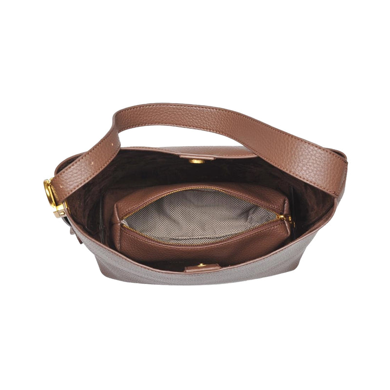Matty Pebbled Vegan Leather Hobo – Chocolate | Urban Expressions