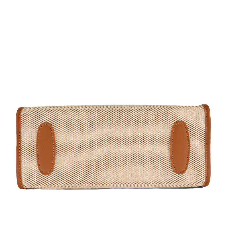 The Heritage Carryall – Canvas & Vegan Leather Structured Tote Bag