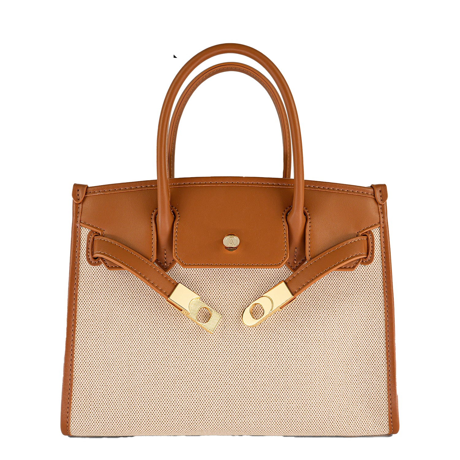 The Heritage Carryall – Canvas & Vegan Leather Structured Tote Bag