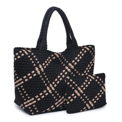Sky's the Limit Large Vegan Woven Neoprene Tote | Sol And Selene
