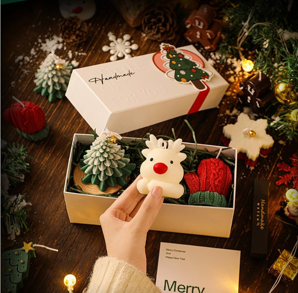 Handmade Christmas Gift Set: Soy Scented Holiday Candles - Perfect Hostess Gift