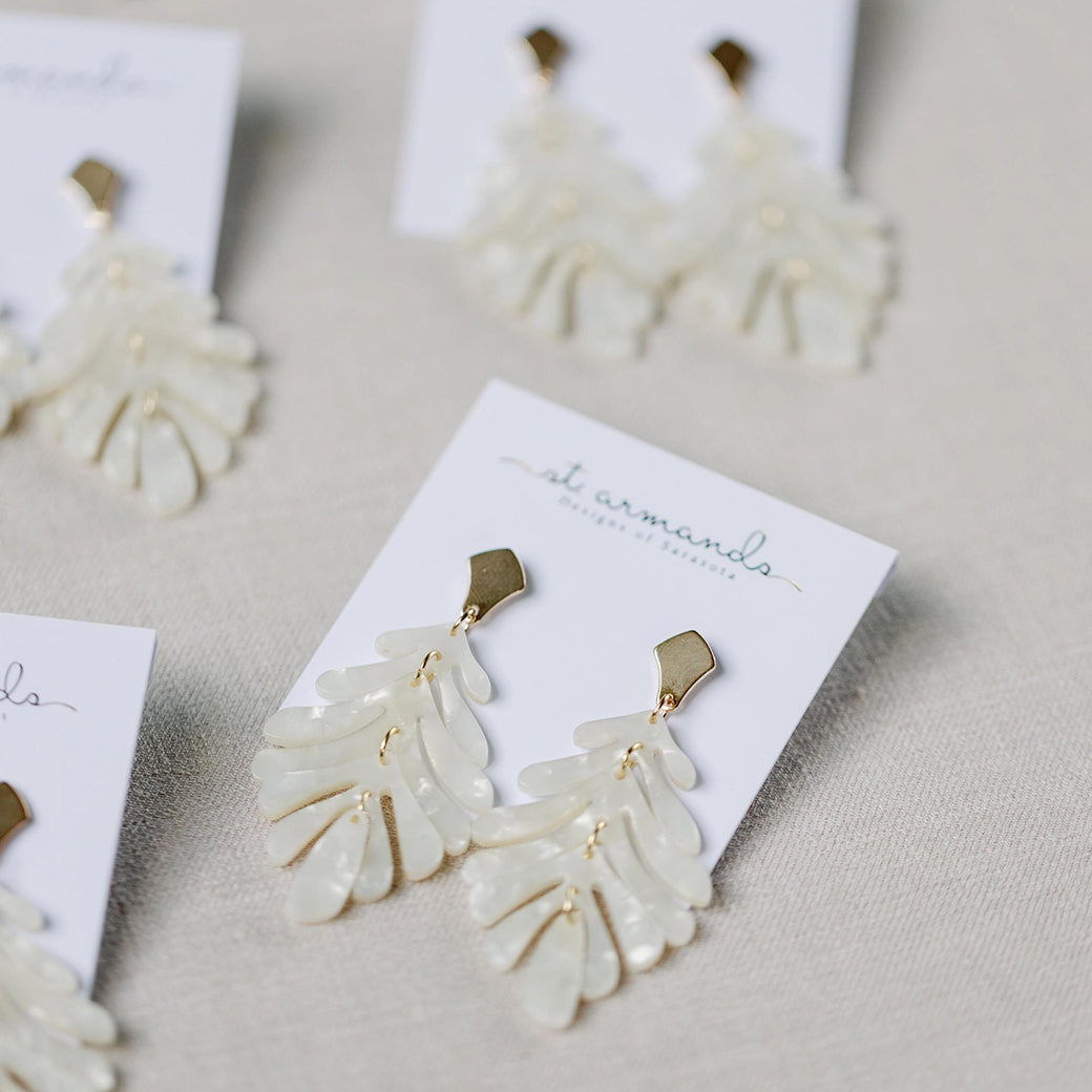 White Petite Palm Drops | St Armands Designs of Sarasota