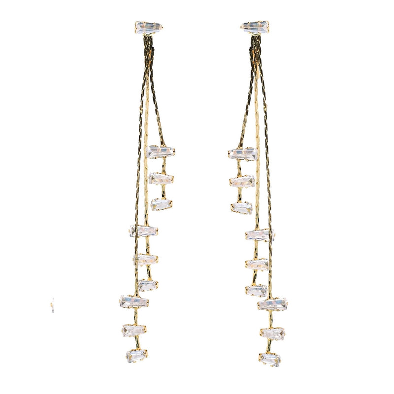 Cascading Diamond Holiday Tassel Earrings | St Armands Designs of Sarasota