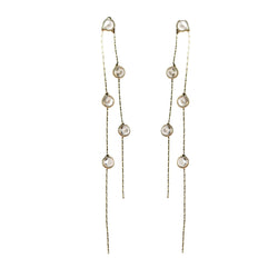 Gold and Crystal Minimalist Duster Earrings | St Armands Designs of Sarasota