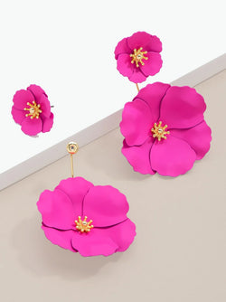 Retro Flower Power Drop Earrings in Two-Piece Jacket Style | ZENZII